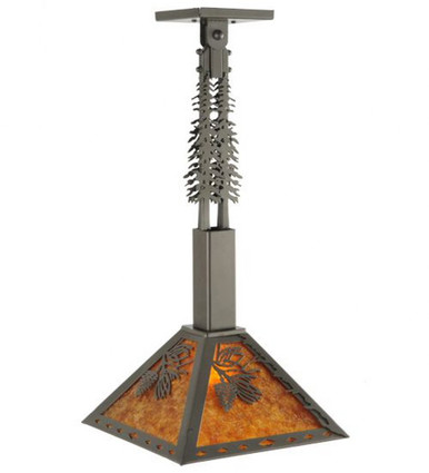 Winter Pine Tall Pines 1 Light Pendant 26 x 17 Inches by Meyda Tiffany - 141031