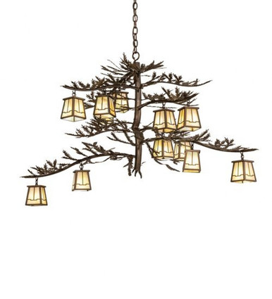 Pine Branch Valley View 12 Light Chandelier 40 x 36 Inch W by Meyda Tiffany - 50914