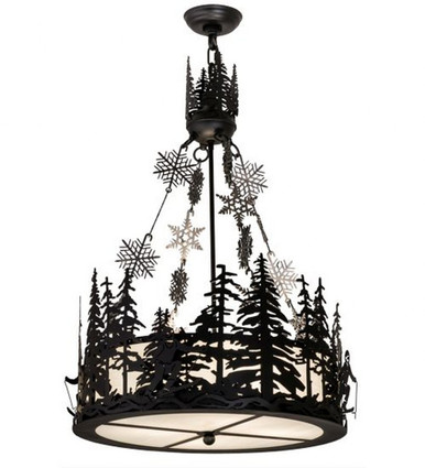 Alpine 4 Light Inverted Pendant 37 x 22 Inches by Meyda Tiffany - 15434