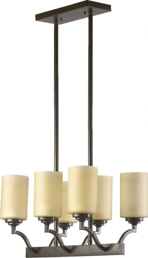 Atwood 6 Light Mini Island Chandelier by Quorum - 6596-6