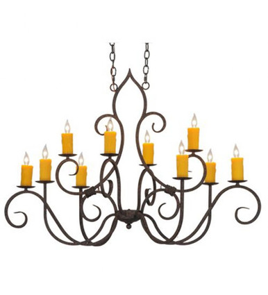 Clifton 10 Light Oblong Chandelier 41.5 x 29 Inches Wide by Meyda Tiffany - 200731