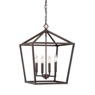 4 Light Pendant 24 Inch Tall and 16 Inch Wide by Millennium - 3244