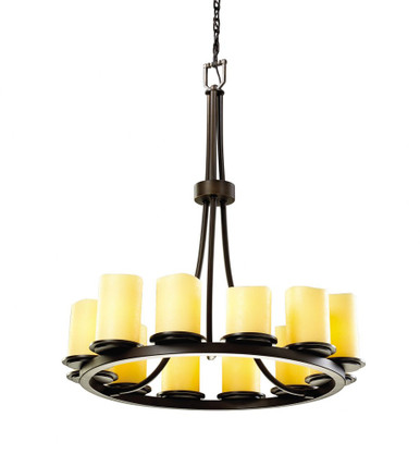Candlearia Dakota 12 Light Chandelier by Justice Design CNDL-8763-14-AMBR - CNDL-8763-14-AMBR