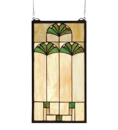 Ginkgo 20 Inch Stained Glass Window by Meyda Tiffany - 67787