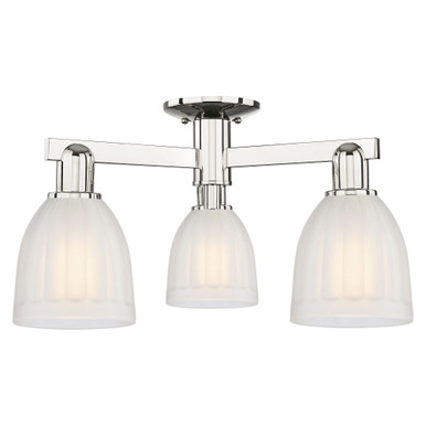 Brookfield 3 Light Semi Flush Mount 11.25 Inch X 23.25 Inch by Innovations - 716-3F-G441