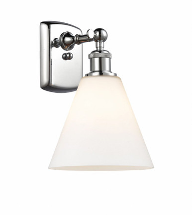 Berkshire Glass 1 Light Wall Sconce 11 Inch and 8 Inch Wide by Innovations - 516-1W-PC-GBC-81