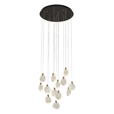 Snowflake 65W 13 LED Chandelier 5.83 Inch and 23.62 Inch Wide by Artcraft - AC12153BB