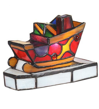Sleigh With Presents 4.5 Inch 1 Light Accent Lamp by Meyda Tiffany - 82156