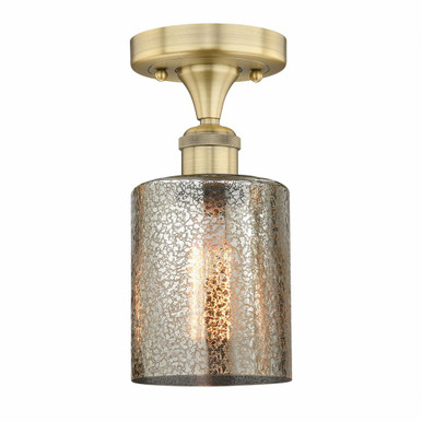 Cobbleskill 1 Light Semi Flush Mount 11 Inch and 5 Inch Wide by Innovations - 616-1F-BB-G116