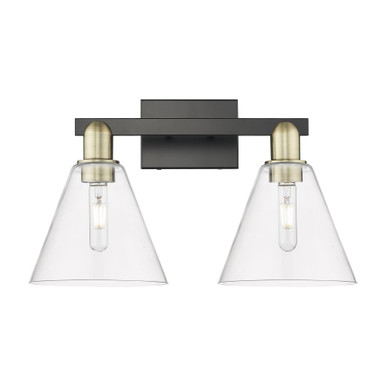 Berkshire Glass 2 Light Bath Vanity 11.75 InchX19 Inch Wide by Innovations - 716-2W-BAB-GBC-82
