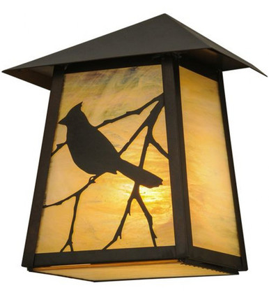 Stillwater Song Bird 1 Light Wall Sconce 10.5 x 9 Inches by Meyda Tiffany - 150382