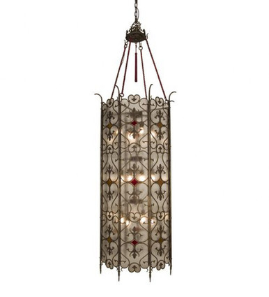 Saskia 12 Light Pendant 83 Inches Tall and 24 Inches Wide by Meyda Tiffany - 117398