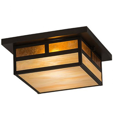 Hyde Park T Mission 2 Light Square Flush Mount 6 x 21.25 In by Meyda - 194880