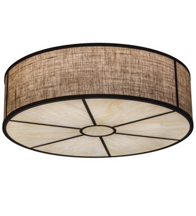 Cilindro Burlap 6 Light Flush Mount 10 x 36 In by Meyda Tiffany - 160194