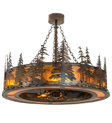 Tall Pines 8 Light Fandelier 36 In H and 44 In W by Meyda Tiffany - 172092
