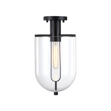 Skylar 1 Light SemiFlush Mount 17 Inch X 10 Inch Wide by Designers Fountain - D332M-SF-MB