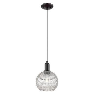 Athens 1 Light Basketweave Cord Hung Mini Pendant 10.83 Inch by Innovations - 716-1P-G122C-8