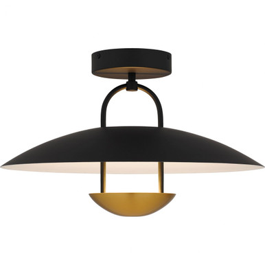 Bingham 14W LED Semi Flush Mount 11 Inch Tall and 18 Inch Wide by Quoizel - BIN1718