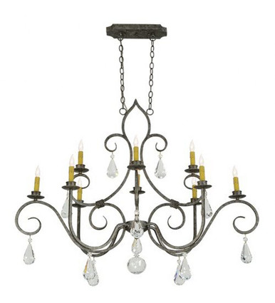 Celine Oval 10 Light Chandelier 42 x 27.5 Inches Wide by Meyda Tiffany - 117638
