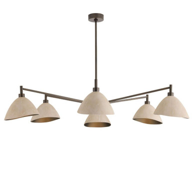 Inlet 6 Light Chandelier 14 Inch Tall and 53 Inch Wide by Arteriors - DLC36