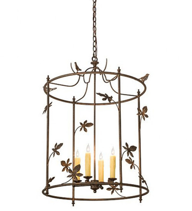 Jillian 4 Light Pendant 39 Inches Tall and 25 Inches Wide by Meyda Tiffany - 197693