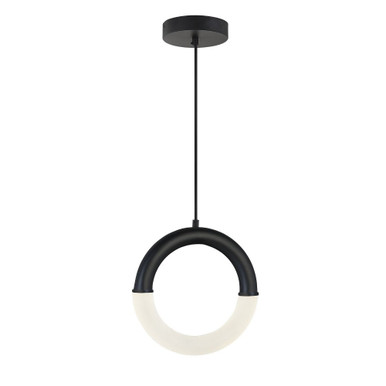 Acryluxe Revolve 2 Light Small Pendant by Justice Design - ACR-4203-FRST-MBLK