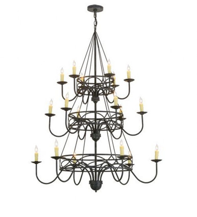 Polonella 18 Light 3 Tier Chandelier 69 x 48 Inches Wide by Meyda Tiffany - 155776