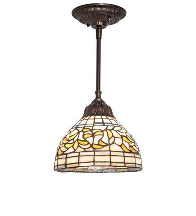 Tiffany Turning Leaf 1 Down Light Mini Chandelier By Meyda Tiffany - 105221