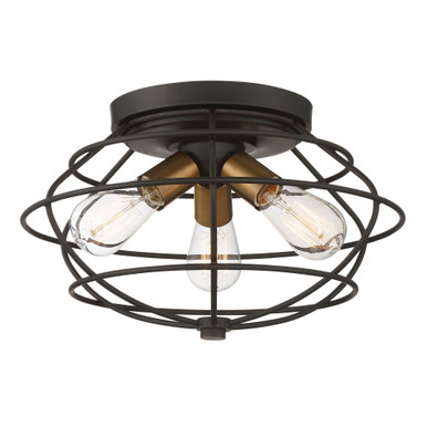 Jax 3 Light 15 Inches Wide Flush Mount by Designers Fountain - 1260-vb