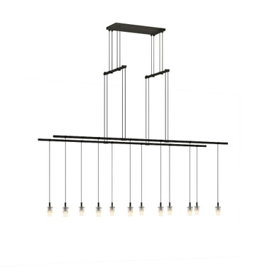 Suspenders 612W 12 LED Oversized 2 Tier Pendant by Sonneman - S1G48K-JR181818-CL02