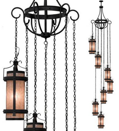 Castellon 7 Light Cascading Pendant 85 x 45 Inches by Meyda Tiffany - 156603