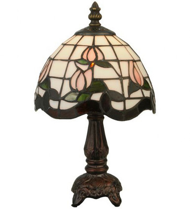 Roseborder 12 Inches H Roseborder Mini Lamp by Meyda Tiffany - 132340