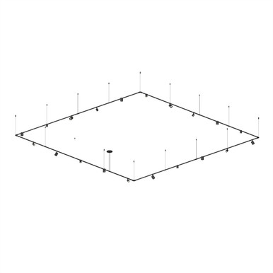 Suspenders 116W 20 LED 1 Tier Path Square Chandelier by Sonneman - SLS4239
