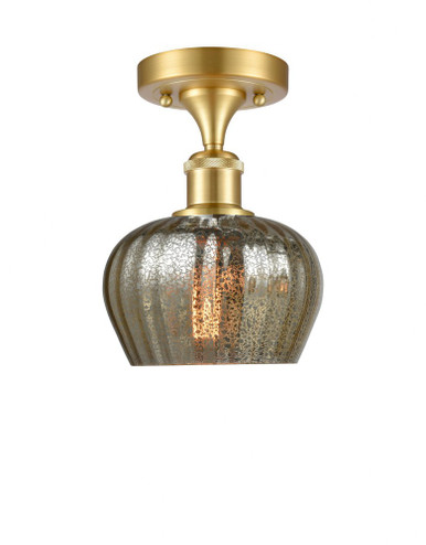 Fenton 1 Light Semi Flush Mount 8.75 Inch and 6.5 Inch Wide by Innovations - 516-1C-SG-G96