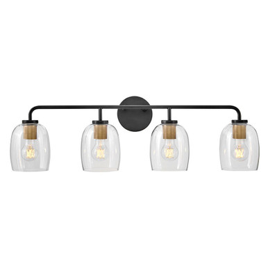 Percy 48W 4 LED Large Bath Vanity 10.25 Inch Tall and 33 Inch Wide by Lark - 85014BK