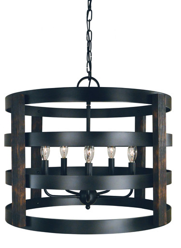 Homestead 5 Light Medium Chandelier by Framburg - L1005 MBLACK