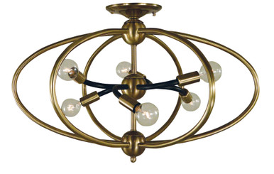 Orbit 6 Light 23 Inch Wide Semi Flush Mount by Framburg - 4947