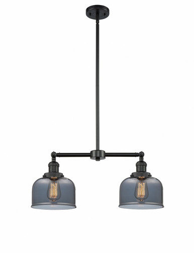 Bell 2 Light Stem Adjustable Down Island 10 and 21 Inch by Innovations - 209-BK-G73
