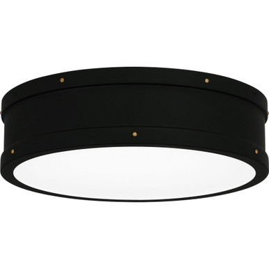 25W LED 12.75 Inch Wide Flush Mount by Quoizel - QF5224MBK