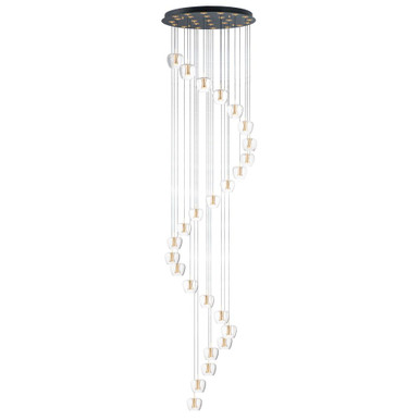Newton 62.5W 25 LED Light Large Pendant by ET2 - E24169-18BKGLD