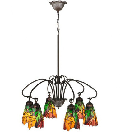 Iris 6 Light Medium Large Chandelier By Meyda Tiffany - 104887