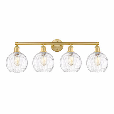 Athens Water Glass 4 Light Vanity Light 35 Inch Wide by Innovations - 616-4W-G1215-8