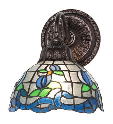 Roseborder 1 Light Wall Sconce 9 x 7 In by Meyda Tiffany 270883 - 270883