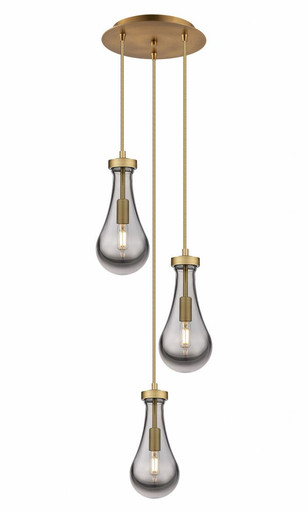 Owego 3 Light 5" Multi Pendant 42.75 Inch X 11.63 Inch Wide by Innovations - 113-451-1P-BB-G451-5SM