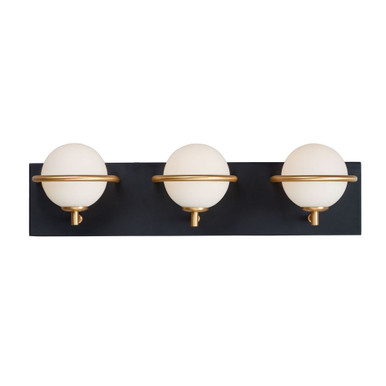 Revolve 3 Light Vanity Light by Maxim - 21603SWBKGLD