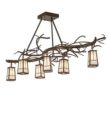 Winter Solstice 6 Light Oblong Chandelier 27 x 28 Inch W by Meyda Tiffany - 262449