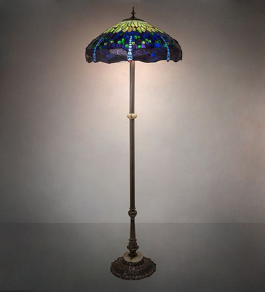 Tiffany Hanginghead Dragonfly 3 Light Floor Lamp 64 x 22 In by Meyda - 271733
