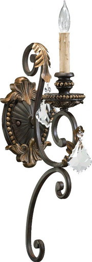 Rio Salado 1 Light Candle Style Wall Sconce by Quorum - 5357-1-44