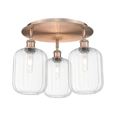 Preston 3 Light Jar Flush Mount 14 Inch Tall X 19 Inch Wide by Innovations - 516-3C-G460-7
