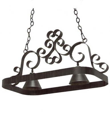 Hayley 2 Light Pot Rack 18 Inches Tall and 18 Inches Wide by Meyda Tiffany - 120296